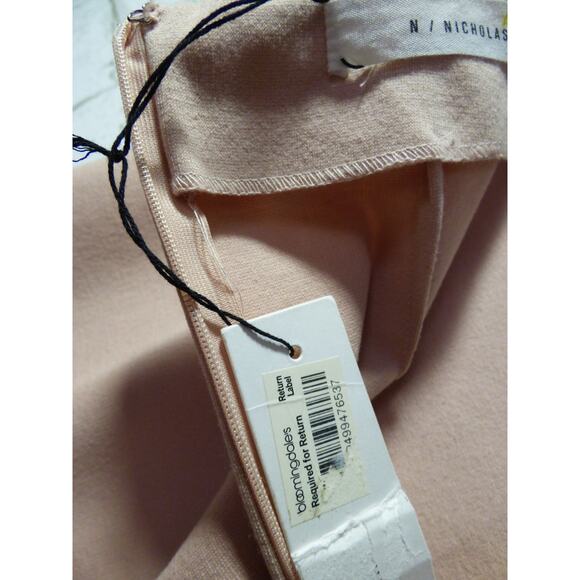 $220 N Nicholas Petal Pink Ponti Wrap Front Skirt 4 US 8UK NWT - Picture 10 of 11